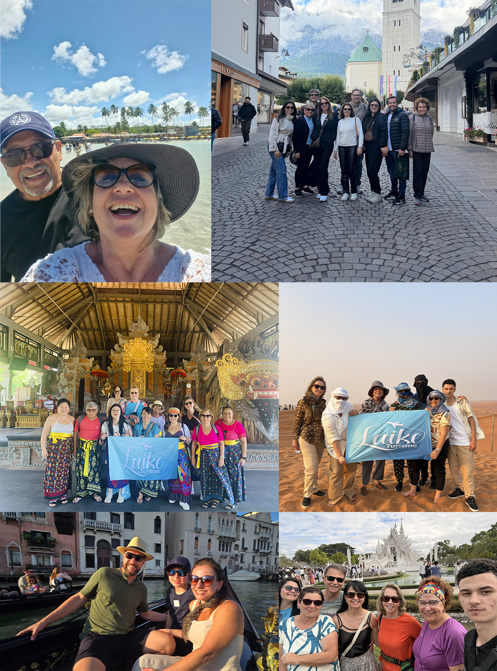 Grupo de viajantes em jantar ao ar livre